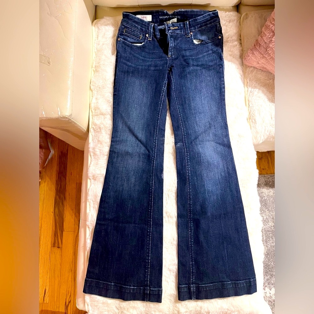 Banana Republic Classic Wide Leg Stretch Jeans